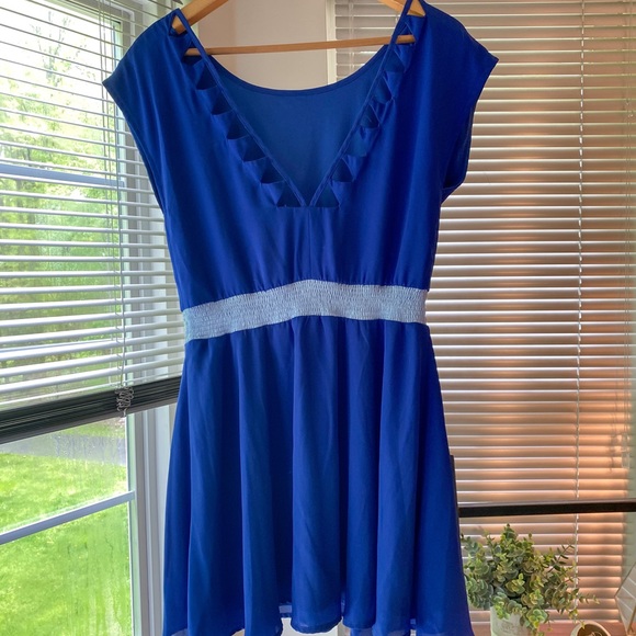 Francesca’s Royal Blue Open Back Dress - Picture 2 of 5